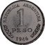 Argentina 1 Peso (Pattern Liberty with Wheat) KM# Pn62 REPUBLICA ARGENTINA 1 PESO 1946 coin obverse