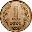 Argentina 1 Peso Pattern Piece 1975 KM# Pn64 1 PESO 1975 coin reverse