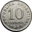 Argentina 10 Centavos Republic Jose de San Martin 1953 KM# 47a REPUBLICA ARGENTINA 10 CENTAVOS 1953 coin obverse