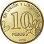 Argentina 10 Pesos 10 Pesos 2018  KM# 189 EN UNIÓN Y LIBERTAD 10 PESOS 2018 coin reverse