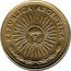 Argentina 10 Pesos Radiant Sunface 1976 KM# 72 REPUBLICA ARGENTINA coin obverse