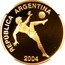 Argentina 10 Pesos XVIII World Football Championship 2004 Proof KM# 147 REPÚBLICA ARGENTINA 2004 coin obverse