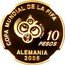 Argentina 10 Pesos XVIII World Football Championship 2004 Proof KM# 147 COPA MUNDIAL DE LA FIFA 10 PESOS ALEMANIA 2006 coin reverse