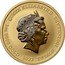 Tuvalu 100 Dollars (Athena the Goddess) QUEEN ELIZABETH II IRB 1 OZ 9999 GOLD 2022 TUVALU 100 DOLLARS coin obverse