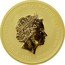 Tuvalu 100 Dollars Poseidon 2021 P BU QUEEN ELIZABETH II IRB 1 OZ 9999 GOLD 2021 TUVALU 100 DOLLARS coin obverse