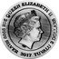 Tuvalu 2 Dollars Chinese Dragon 2017  High relief KM# 389 QUEEN ELIZABETH II IRB 2OZ 9999 SILVER 2017 TUVALU 2 DOLLARS coin obverse