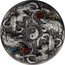 Tuvalu 2 Dollars Dragons and Phoenixes 2021 P Antiqued SR P coin reverse