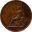 Greece 2 Oboli Pattern ND (1822)  3 Known KM# Pn2 BRITANNIA WM WYON coin reverse