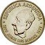 Argentina 2 Pesos Jorge Luis Borges 100th Anniversary of Birth 1999 KM# 128 REPUBLICA ARGENTINA 1899 JORGE LUIS BORGES 1999 coin obverse