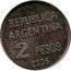 Argentina 2 Pesos Human Rights Declaration 2006 Sets only KM# 161.2 REPUBLICA ARGENTINA 2 PESOS 2006 coin obverse
