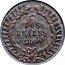 Argentina 2 Reales Wreath 1860 KM# 11 DOS REALES 1860 coin reverse