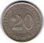 Argentina 20 Centavos (Pattern Without Liberty Image) KM# Pn28 REPUBLICA ARGENTINA 20 CENTAVOS 1887 20 coin obverse