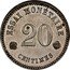 Belgium 20 Centimes Piedfort Essai 1859 KM# P2 ESSAI MONETAIRE 20 CENTIMES coin reverse
