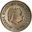Netherlands 25 Cents (Juliana Pattern) JULIANA KONINGIN DER NEDERLANDEN coin obverse
