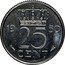Netherlands 25 Cents (Juliana Pattern) 1950 25 CENT coin reverse