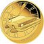 Tuvalu 25 Dollars (Back to the Future Clock) KM# 368 1/4 OZ 9999 GOLD coin reverse