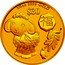 Tuvalu 30 Dollars Prosperity Year of the Goatline 2015  Proof KM# 370 1/5 OZ 9999 GOLD $30 P coin reverse