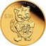 Tuvalu 30 Dollars Success Year of the Tiger 2022 P Proof 1/5 OZ 9999 GOLD $30 P 祿 SR coin reverse