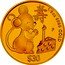 Tuvalu 30 Dollars (Year of the Mouse - Longevity) 壽 1/5 OZ 9999 GOLD P LB $30 coin reverse