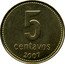 Argentina 5 Centavos Radiant Sunface 2007 KM# 109b 5 CENTAVOS 2007 coin reverse