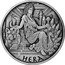 Tuvalu 5 Dollars (Gods of Olympus Hera) P HERA coin reverse