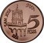 Argentina 5 Pesos General Justo Jose de Urquiza 2001 Proof KM# 133 1851 SAN JOSE 2001 5 PESOS coin reverse