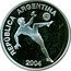 Argentina 5 Pesos XVIII World Football Championship 2004 Proof KM# 146 REPÚBLICA ARGENTINA 2004 coin obverse