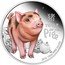 Tuvalu 50 Cents Baby Pig 2019 P Proof P YEAR OF THE PIG NM 豬 2019 1/2 OZ 9999 SILVER coin reverse