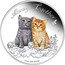 Tuvalu 50 Cents Cats Always Together 2015 P Proof KM# 354 ALWAYS TOGETHER P 1/2 OZ 999 SILVER coin reverse