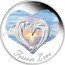 Tuvalu 50 Cents (Forever Love) FOREVER LOVE P 1/2 OZ 999 SILVER coin reverse