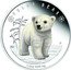 Tuvalu 50 Cents Polar Bear 2017  Proof KM# 291 POLAR BEAR P NM 1/2 OZ 9999 AG coin reverse
