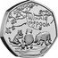 UK 50 Pence (Winnie The Pooh with Friends) WINNIE THE POOH ©DISNEY coin reverse