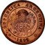 Argentina Centavo Capped Liberty 1895 KM# 32 LIBERTAD UN CENTAVO OUDINE coin reverse