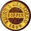 Argentina Gramo Popper 1889 KM# Tn5 TIERRA DEL FUEGO POPPER 1889 coin obverse