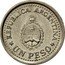 Argentina Peso 150th Anniversary Removal of Spanish Viceroy 1960 KM# 58 REPUBLICA ARGENTINA UN PESO coin obverse