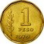 Argentina Peso Radiant Sunface 1976 KM# 69 1 PESO 1974 coin reverse