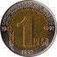 Argentina Peso 50th Anniversary Women's Suffrage Law 1997 KM# 122 CINCUENTENARIO LEY NO13.010 VOTO FEMENINO OBLIGATORIO 1947 1997 1 PESO 1997 coin reverse