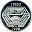 Argentina Peso Jorge Luis Borges 100th Anniversary of Birth 1999 Proof KM# 127 1 PESO 1999 coin reverse