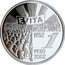 Argentina Peso Maria Eva Duarte de Peron 2002 Proof KM# 141 EVITA 1952 1 PESO 2002 coin reverse