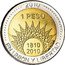 Argentina 1 Peso Bicentennial Glacier Perito Moreno 2010 KM# 160 2010 1 PESO 1810 2010 EN UNIÓN Y LIBERTAD coin reverse