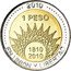 Argentina Peso Bicentennial Aconcagua 2010 KM# 157 2010 1 PESO 1810 2010 EN UNIÓN Y LIBERTAD coin reverse
