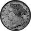 Malaysia 1/2 Cent Victoria Trial Strike 1891  KM#Pn7 KM# Pn7 VICTORIA QUEEN coin obverse
