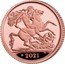 UK 1/2 Sovereign (The Queen’s 95th birthday) 2021 B.P. coin reverse