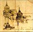 Niue 1 Dollar The da Vinci Codex. Sketch for the Castello Forza 2011 Proof KM# 542 coin reverse