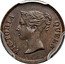 Malaysia 1/4 Cent Victoria Straits Settlements 1862 KM# 4 VICTORIA QUEEN coin obverse