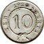 Malaysia 10 Cents Charles V. Brooke Sarawak 1920 H KM# 15 TEN CENTS 1920 10 H coin reverse
