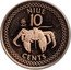 Niue 10 Cents Coconut Crab 2010 KM# 194 NIUE 10 CENTS coin reverse