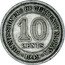 Malaysia 10 Cents George VI Malaya 1949 KM# 8 COMMISSIONERS OF CURRENCY MALAYA 10 CENTS 1950 coin reverse
