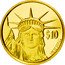 Niue 10 Dollars Statue of Liberty 1997 Proof KM# 81 $10 1/25 OZ .9999 AU coin reverse