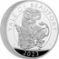 UK 10 Pounds (The Royal Tudor Beasts Yale of Beaufort Piedfort) YALE OF BEAUFORT DL 2023 coin reverse